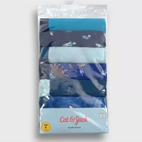 NWT Boys' 7pk Space Boxer Briefs - Cat & Jack™ Blue - Picture 2 of 2
